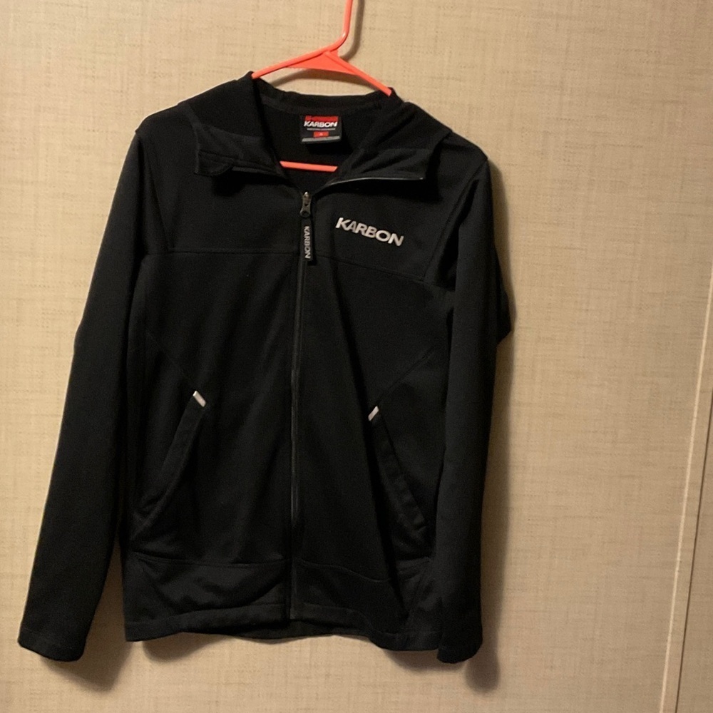 Karbon Men's Black Full-Zip Hoodie